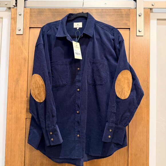 TUCKERNUCK NAVY CORDUROY SHIRT ~ NWT - Picture 1 of 5